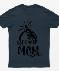 Navy Blue F Bomb Mom T-Shirt