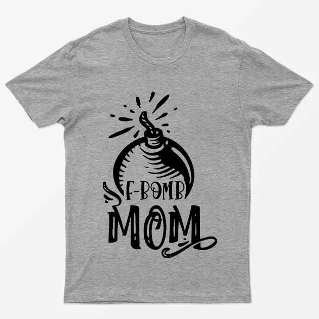 Sport Grey F Bomb Mom T-Shirt