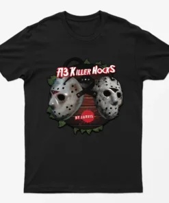 Black F13 Killer Hocks Halloween T-Shirt