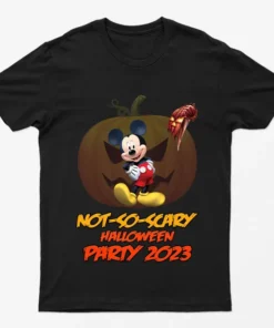 Black Family Friendly Halloween Cartoon Crew T-Shirt