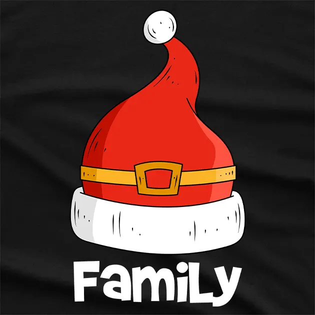 Family White Santa Hat T-Shirt