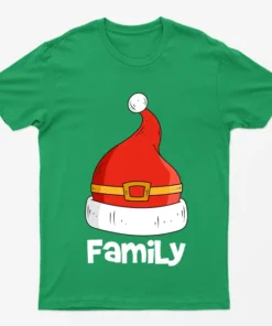 Irish Green Family White Santa Hat T-Shirt