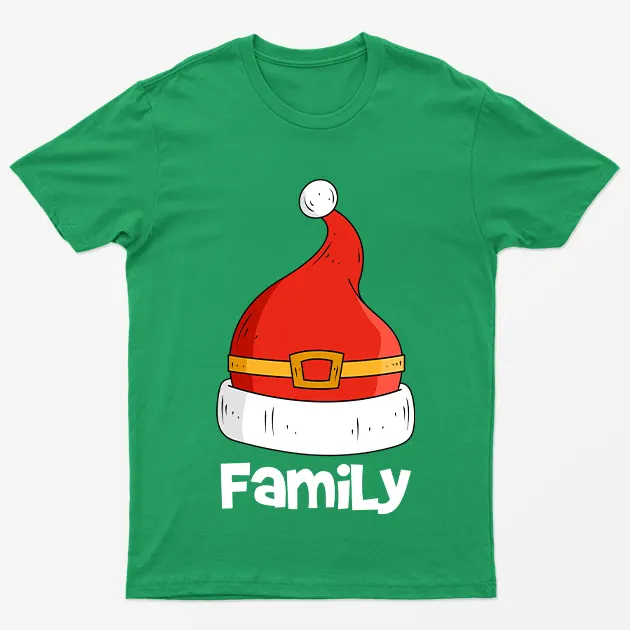 Irish Green Family White Santa Hat T-Shirt