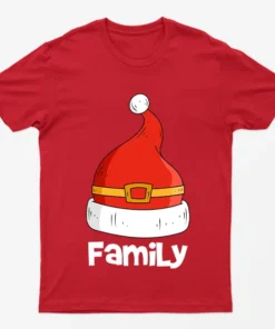 Red Family White Santa Hat T-Shirt