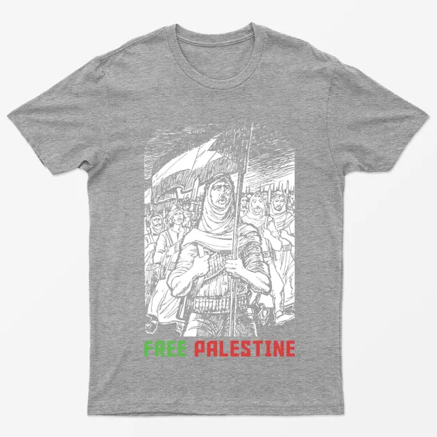 Sport Grey Free Gaza Boycott Israel T-Shirt