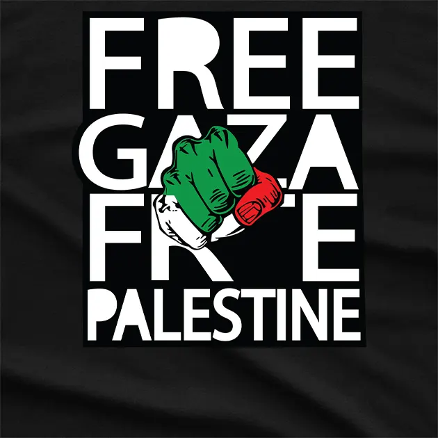 Free Gaza Free Palestine Graphic T-Shirt