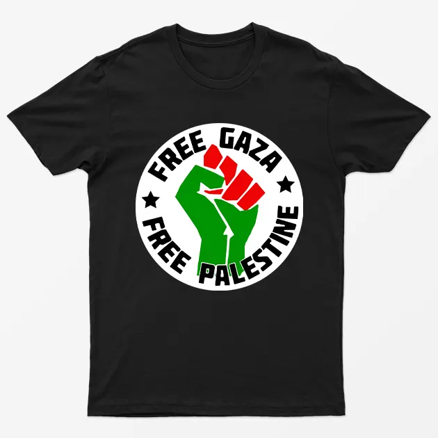 Black Free Gaza Free Palestine T-Shirt