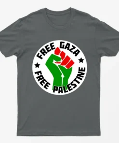 Charcoal Free Gaza Free Palestine T-Shirt