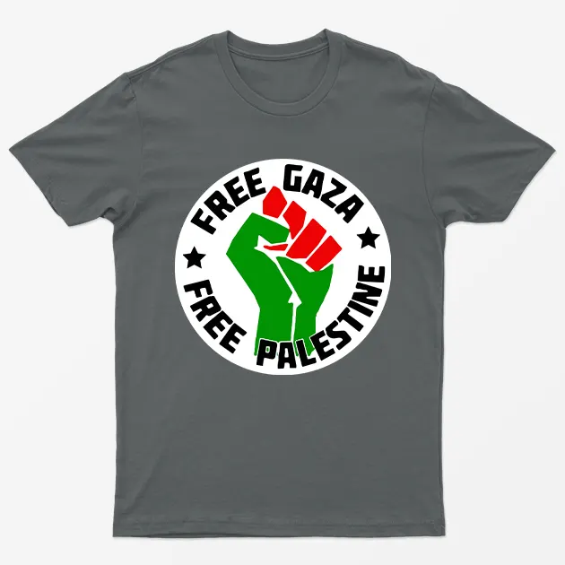 Charcoal Free Gaza Free Palestine T-Shirt