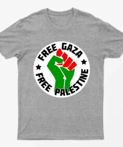 Sport Grey Free Gaza Free Palestine T-Shirt