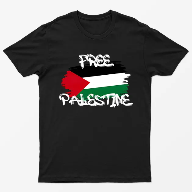 Black Free Gaza Graphic T-Shirt