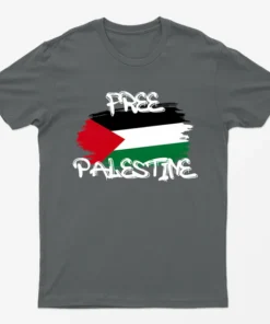 Charcoal Free Gaza Graphic T-Shirt