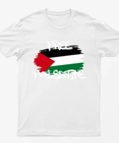 White Free Gaza Graphic T-Shirt