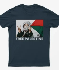 Navy Blue Free Gaza T-Shirt