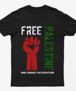 Black Free Palestine End Israeli Occupation T-Shirt