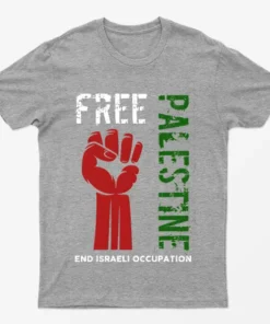 Sport Grey Free Palestine End Israeli Occupation T-Shirt