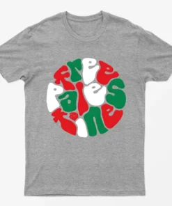 Sports Grey Free Palestine Flag Graphic T-Shirt
