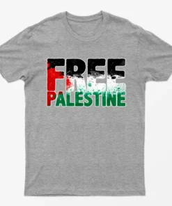 Sport Grey Free Palestine Gaza Graphic T-Shirt