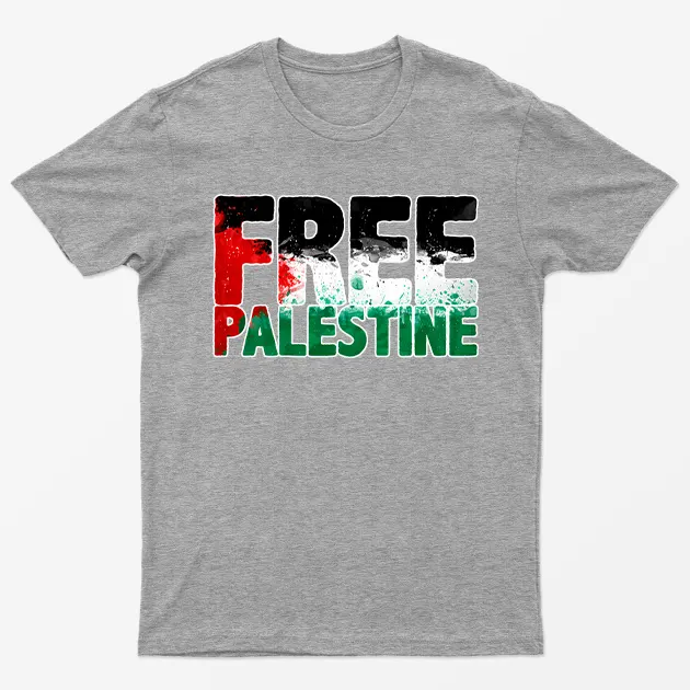 Sport Grey Free Palestine Gaza Graphic T-Shirt