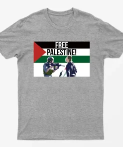 Sport Grey Free Palestine Graphic T-Shirt
