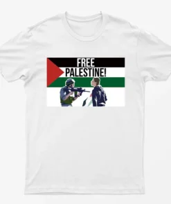 White Free Palestine Graphic T-Shirt