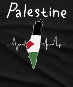 Free Palestine Heartbeat T-Shirt