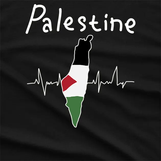 Free Palestine Heartbeat T-Shirt