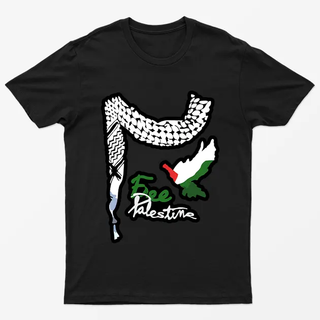 Black Free Palestine Hijab T-Shirt
