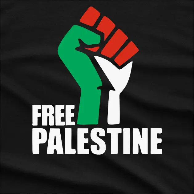 Free Palestine Power Fist Graphic T-Shirt