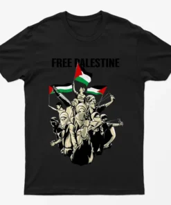 Black Free Palestine Raise Your Flags T-Shirt