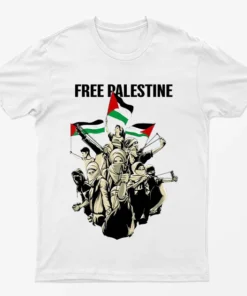 White Free Palestine Raise Your Flags T-Shirt