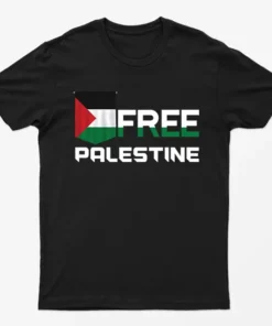 Black Freedom For Palestine Graphic T-Shirt