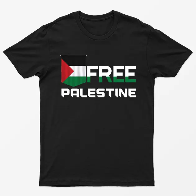 Black Freedom For Palestine Graphic T-Shirt