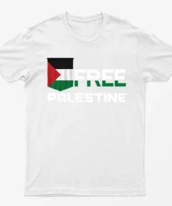 White Freedom For Palestine Graphic T-Shirt