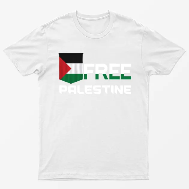 White Freedom For Palestine Graphic T-Shirt