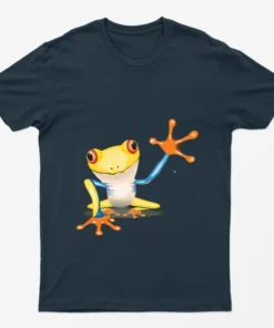 Navy Blue Frog Funny Animal T-Shirt