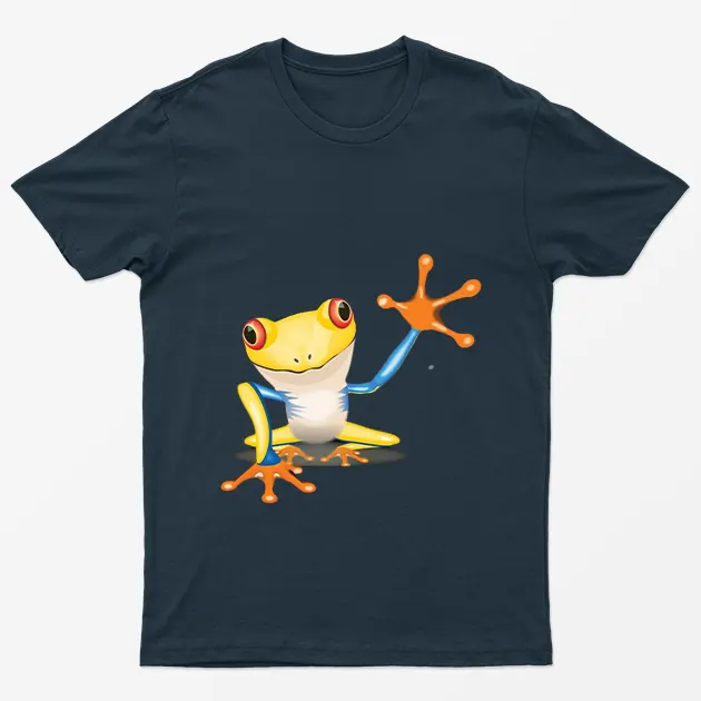 Navy Blue Frog Funny Animal T-Shirt