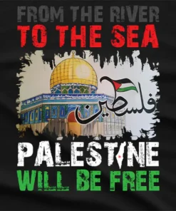 From River To Sea Free Palestine Graphic T-Shirt
