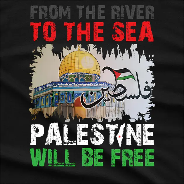 From River To Sea Free Palestine Graphic T-Shirt