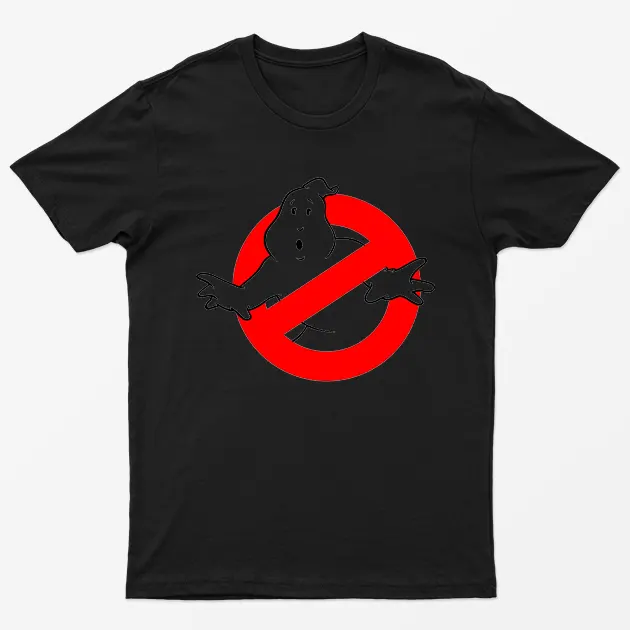 Black Ghostbusters Halloween Graphic T-Shirt