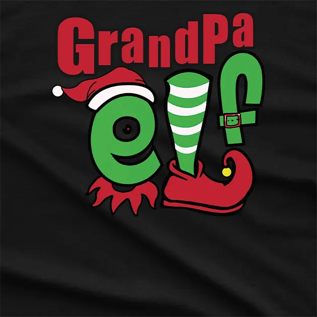 Grandpa Elf Christmas T-Shirt