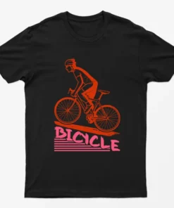 Black Graphic Bicycle T-Shirt