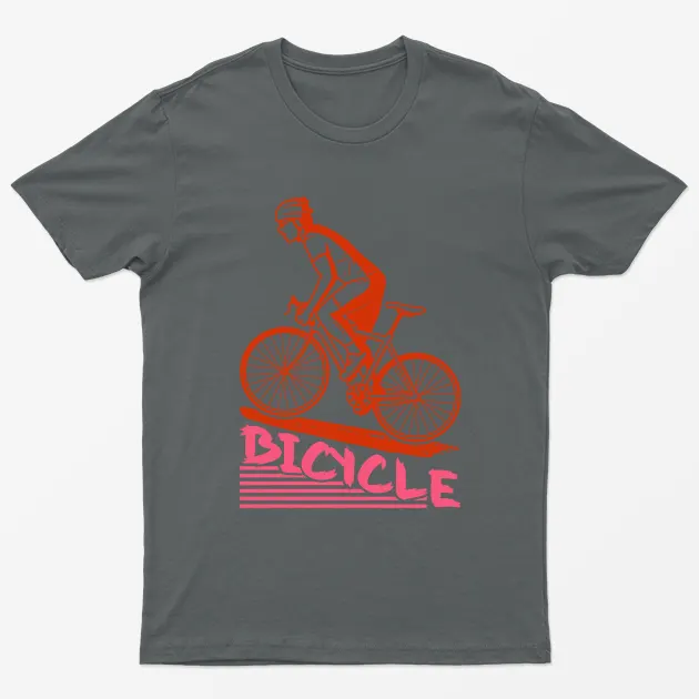 Charcoal Graphic Bicycle T-Shirt