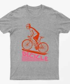Sport Grey Graphic Bicycle T-Shirt