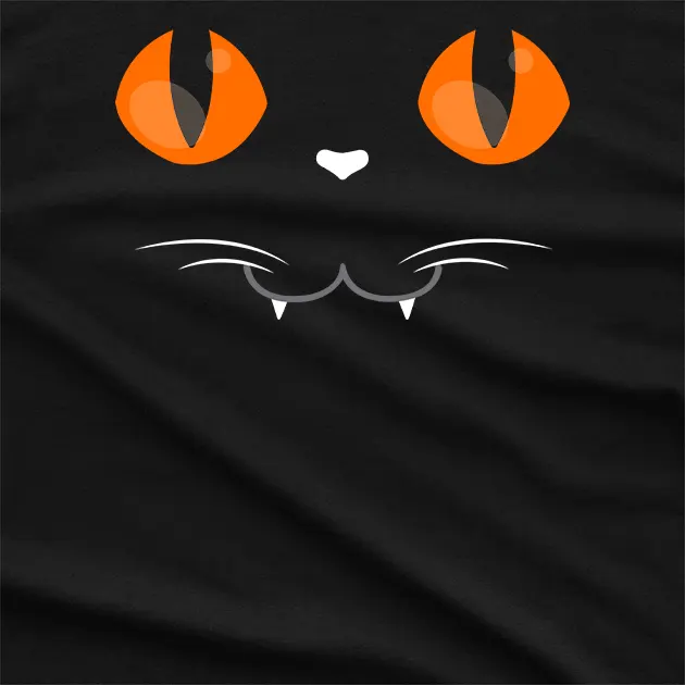 Halloween Cat Face T-Shirt