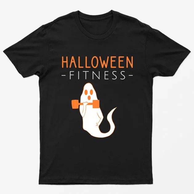 Black Halloween Fitness Graphic T-Shirt