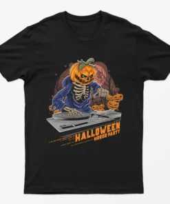 Black Halloween Horror Party T-Shirt