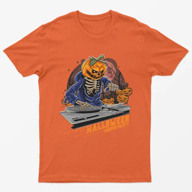 Orange Halloween Horror Party T-Shirt