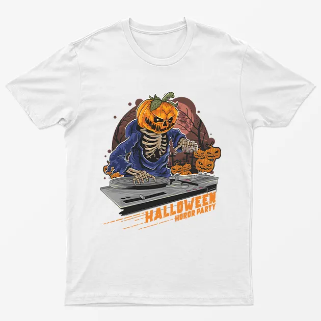 White Halloween Horror Party T-Shirt
