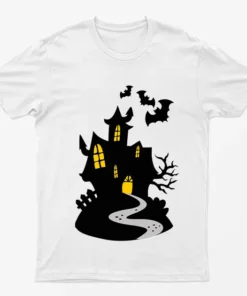 White Halloween House T-Shirt